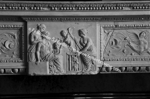 BIRR CASTLE  LIBRARY PANEL IN MANTLE PIECE